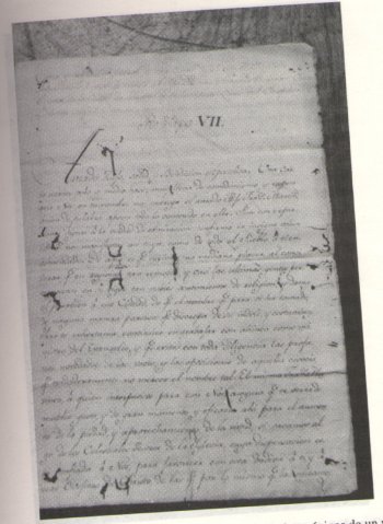 VII -  Carta de Su Santidad Po Papa VII, escrita en ambas pginas de un pliego con letras de agua GALL Y VIALS, dirigida al Seor Cura rector D.n Juan Antonio Guzmn en 1803, estando en blanco tercera y cuarta pginas.