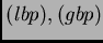 $ (lbp), (gbp)$