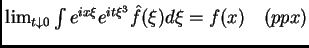 $ \lim_{t\downarrow 0} \int e^{ix\xi} e^{it{\xi}^3} \hat f (\xi)
d\xi = f(x) \quad (pp x)$