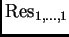 $ {\rm Res}_{1, \dots,1}$