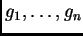 $ g_1, \dots, g_n$