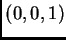 $ (0,0,1)$