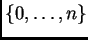 $ \{0, \dots, n\}$