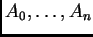 $ A_0, \dots, A_n$