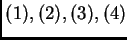 $ (1), (2), (3), (4)$