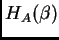 $ H_A(\beta)$