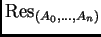 $ {\rm Res}_{(A_0,\dots,A_n)}$
