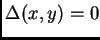 $ \Delta(x,y)=0$