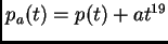 $ p_a(t) = p(t) + a t^{19}$