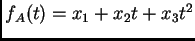 $ f_A (t) =
x_1 + x_2 t + x_3 t^2$