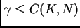 $ \gamma\leq C(K,N)$