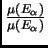 $ \frac{\mu(E_{\alpha})}{\mu(E_{\alpha})}$