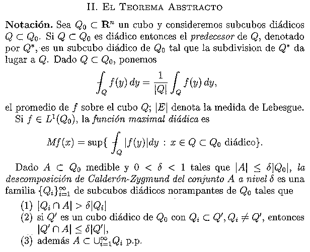 El teorema abstracto
