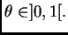 $ \theta\in]0,1[.$