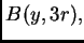 $ B(y,3r),$