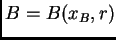 $ B=B(x_B,r)$