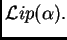 $ {\mathcal Lip}(\alpha).$