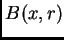 $ B(x,r)$